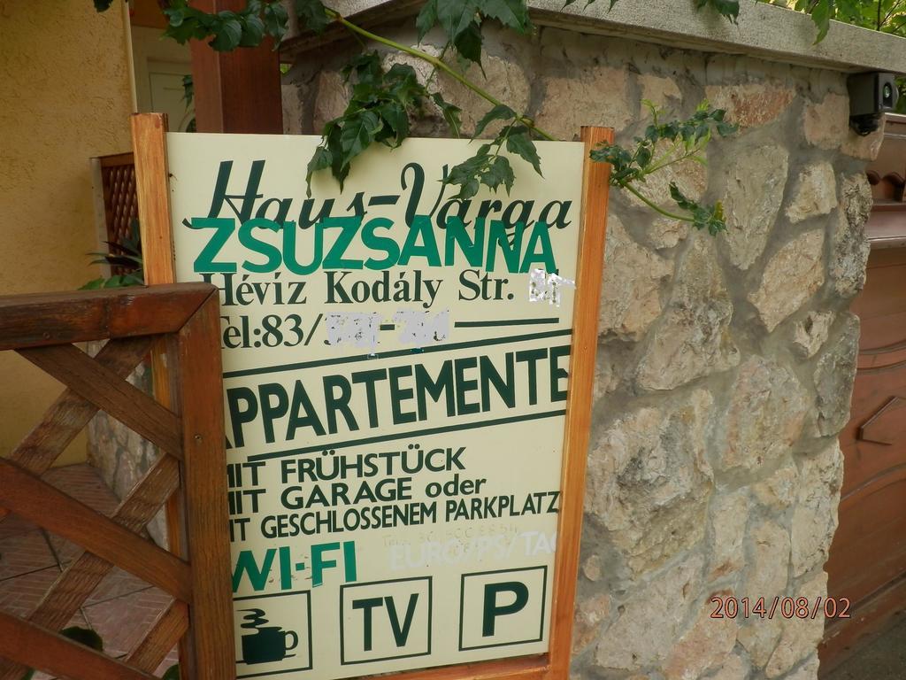 Zsuzsanna Haz Hotel Hévíz Værelse billede